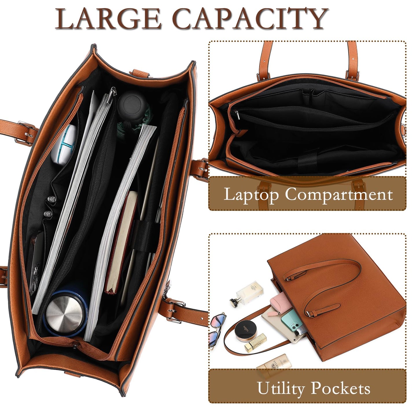 Dollcini Elegáns Női Laptoptáska – Vízálló Műbőr, 15,6" Laptophoz