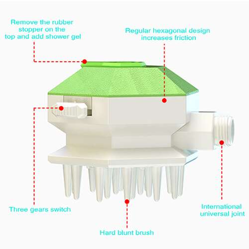 Dollcini 2 az 1-ben Kisállat Fürdető Kefe – Masszázs Funkcióval