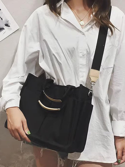 Dollcini Pamutvászon Válltáska – Könnyű és Tartós, Több Zsebbel