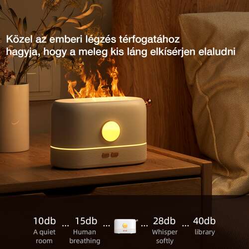 Dollcini Otthon Láng Párásító – Csendes Aroma Diffúzor, 200 ml