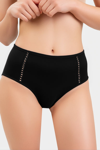 Dollcini ,Magas derekú női bugyi ,95% Pamut + Spandex-Többszínű, 6 db-os Csomag,68832