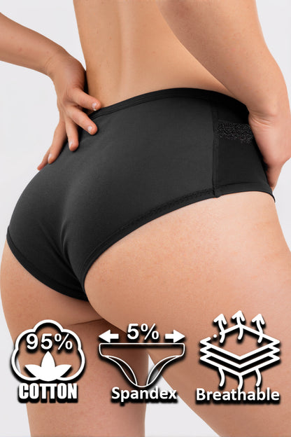 Dollcini ,Magas derekú női bugyi ,95% Pamut + Spandex-Többszínű, 6 db-os Csomag,69352