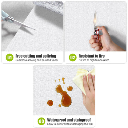 Dollcini Otthon Öntapadó Fóliatapéta – Fehér, Finomszemcsés Mintával