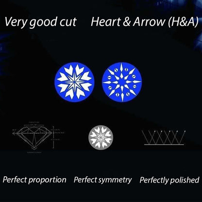 Dollcini Moissanit Nyaklánc – 3 Karátos, 925 Ezüst Pasziánsz Medál Nőknek