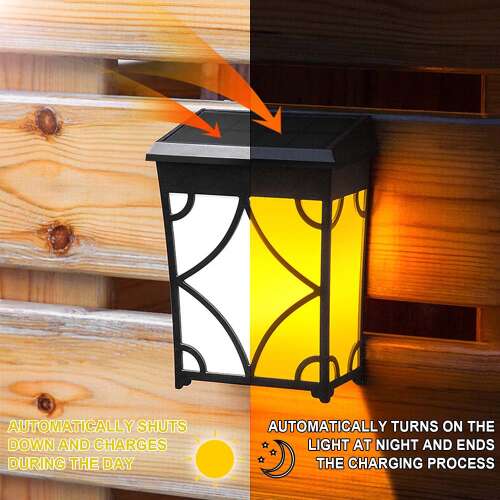 Dollcini Otthon Retro Napelemes Kerítéslámpa Dekoráció – Vízálló, RGB