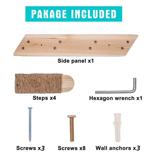 Dollcini Otthon Fali Macskalépcső – Biztonságos Fa Macskabútor