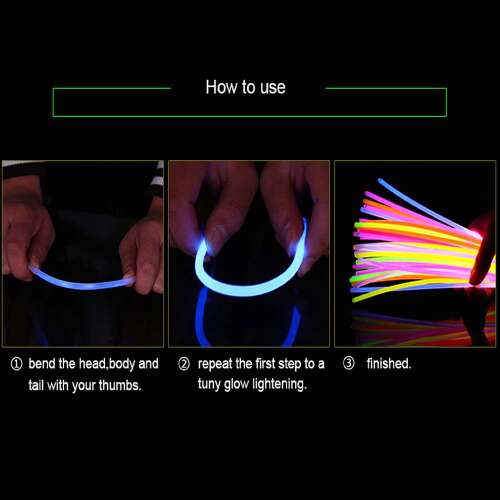 Dollcini 100 db-os Világító Pálcika Szett – Bulikra, Fesztiválra