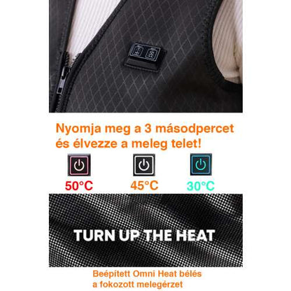 Dollcini Női Fűthető Mellény – V-nyakú, USB Fűtésű, Stílusos és Kényelmes [A powerbankot külön kell megvásárolni]