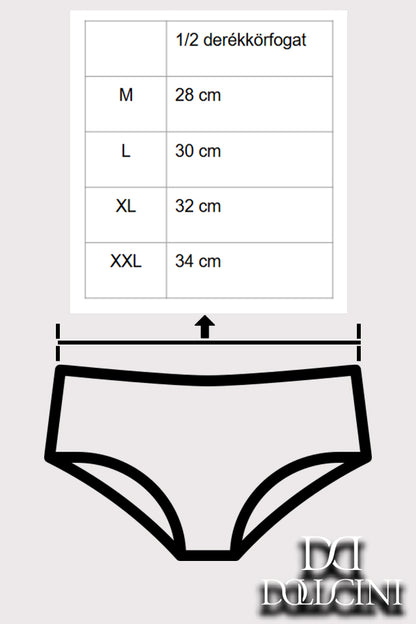 Dollcini ,Magas Derekú Női Bugyi ,Brazil Női Bugyi,Virágmintás Csipkés Női Bugyi -95% pamut + spandex,Többszínű,6 db-os Csomag