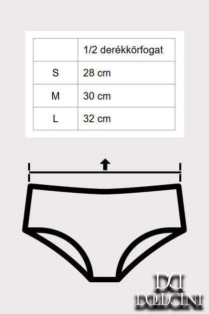 Dollcini, Klasszikus női bugyi,95% Pamut + Spandex-Többszínű, 6 db-os Csomag,82182