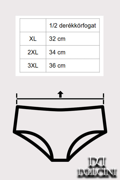 Dollcini ,Magas derekú női bugyi ,95% Pamut + Spandex-Többszínű, 6 db-os Csomag,2072