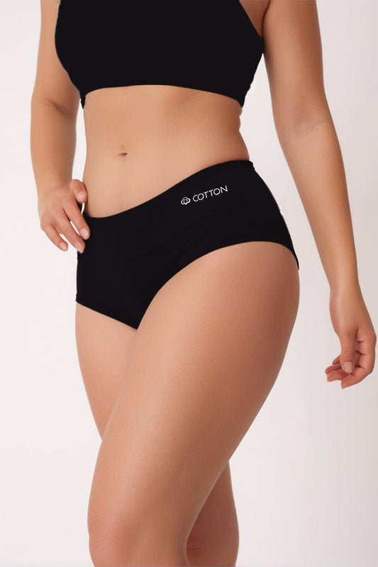 Dollcini ,Magas derekú női bugyi ,95% Pamut + Spandex-Többszínű, 6 db-os Csomag