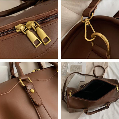 Dollcini Vintage Válltáska – Cipzáras Műbőr Női Kézitáska, Állítható Pánt