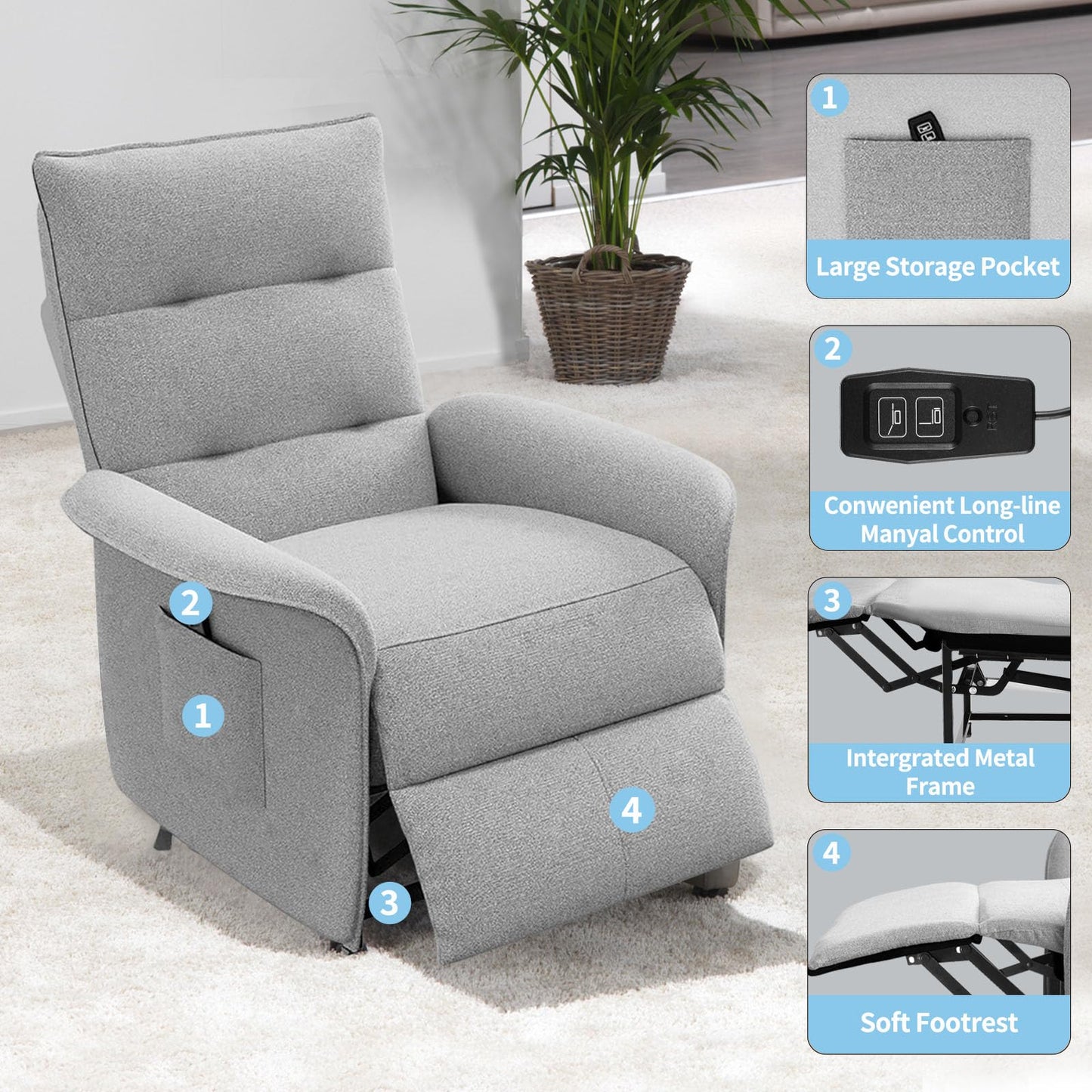 Dollcini Otthon Elektromos Relax Fotel – Emelőfunkciós