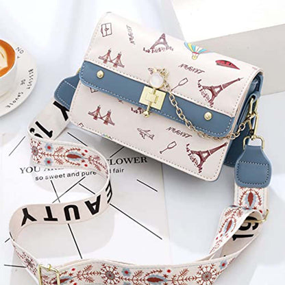 Dollcini Stílusos Női Műbőr Crossbody Táska – Kompakt, Kék