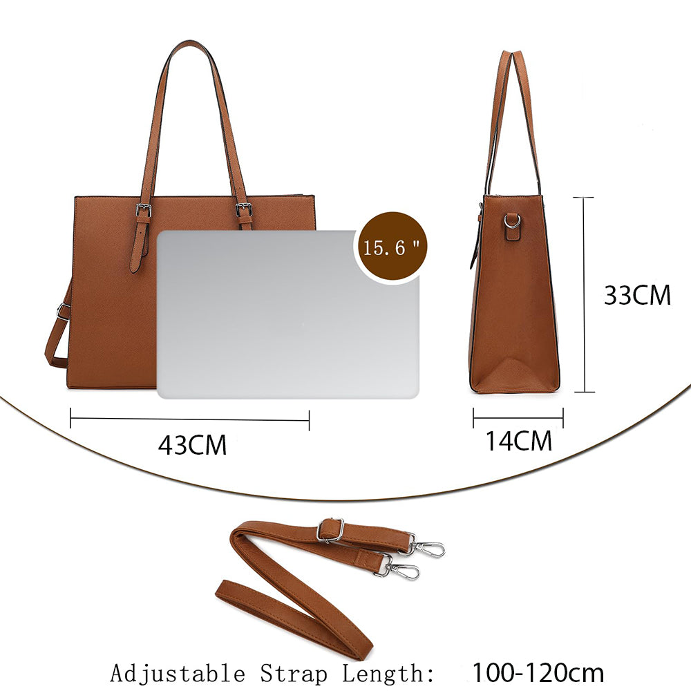 Dollcini Elegáns Női Laptoptáska – 15.6”-os, Vízálló Műbőr