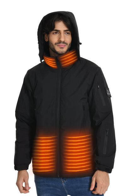 Dollcini Férfi Fűthető Dzseki – USB-s, Szélálló Téli Kabát [A powerbankot külön kell megvásárolni]