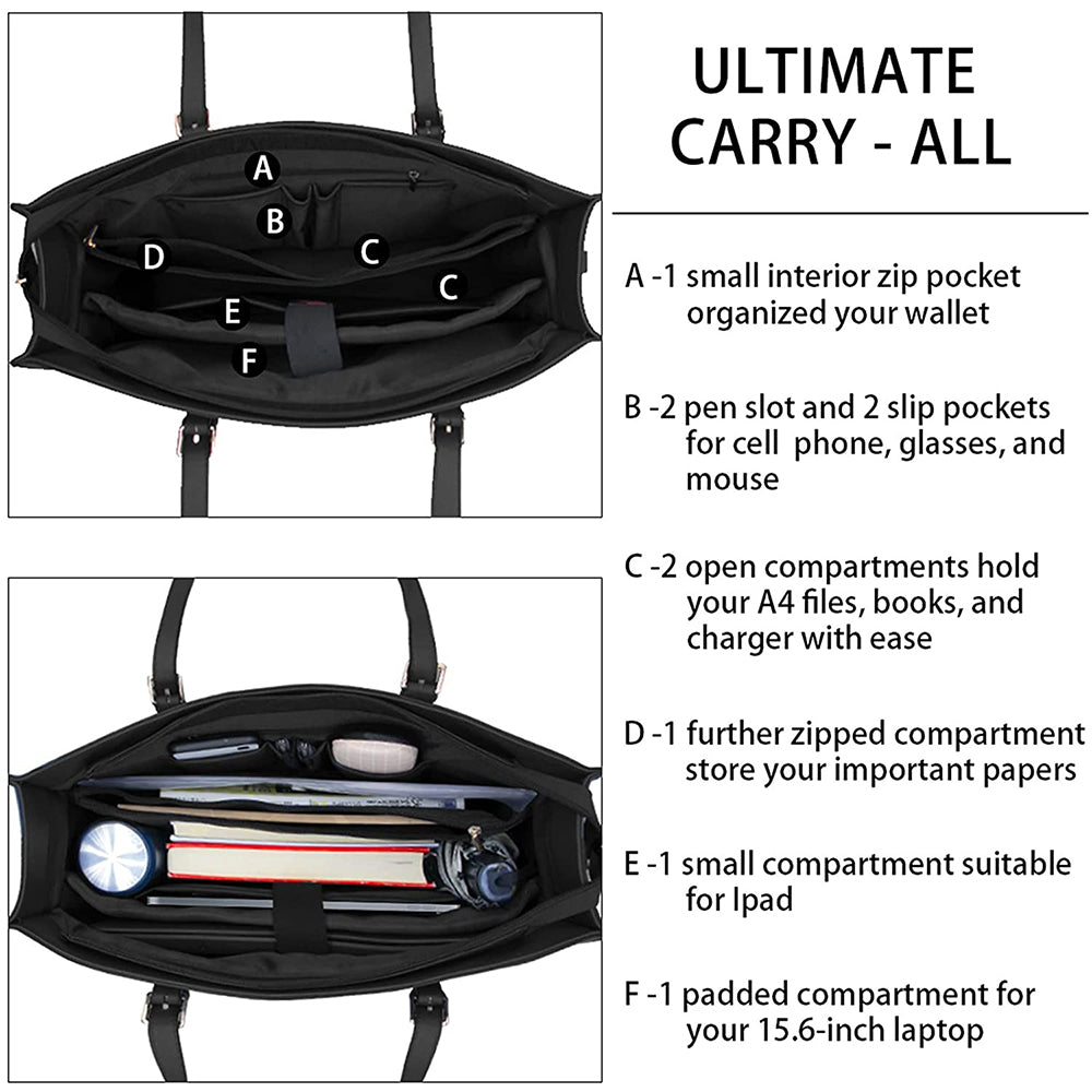 Dollcini Elegáns Női Laptoptáska – 15.6”-os, Vízálló Műbőr